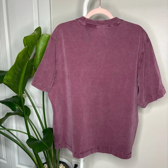 SOLD - NWT Abercrombie & Fitch Men's Premium Heavyweight Cropped T-Shirt - Burg… - Picture 5 of 9